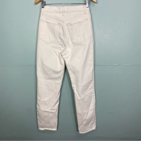 Abercrombie & Fitch The Dad High Rise Jean Cream Criss Cross Sz 26 2 R FLAWED - Picture 4 of 7